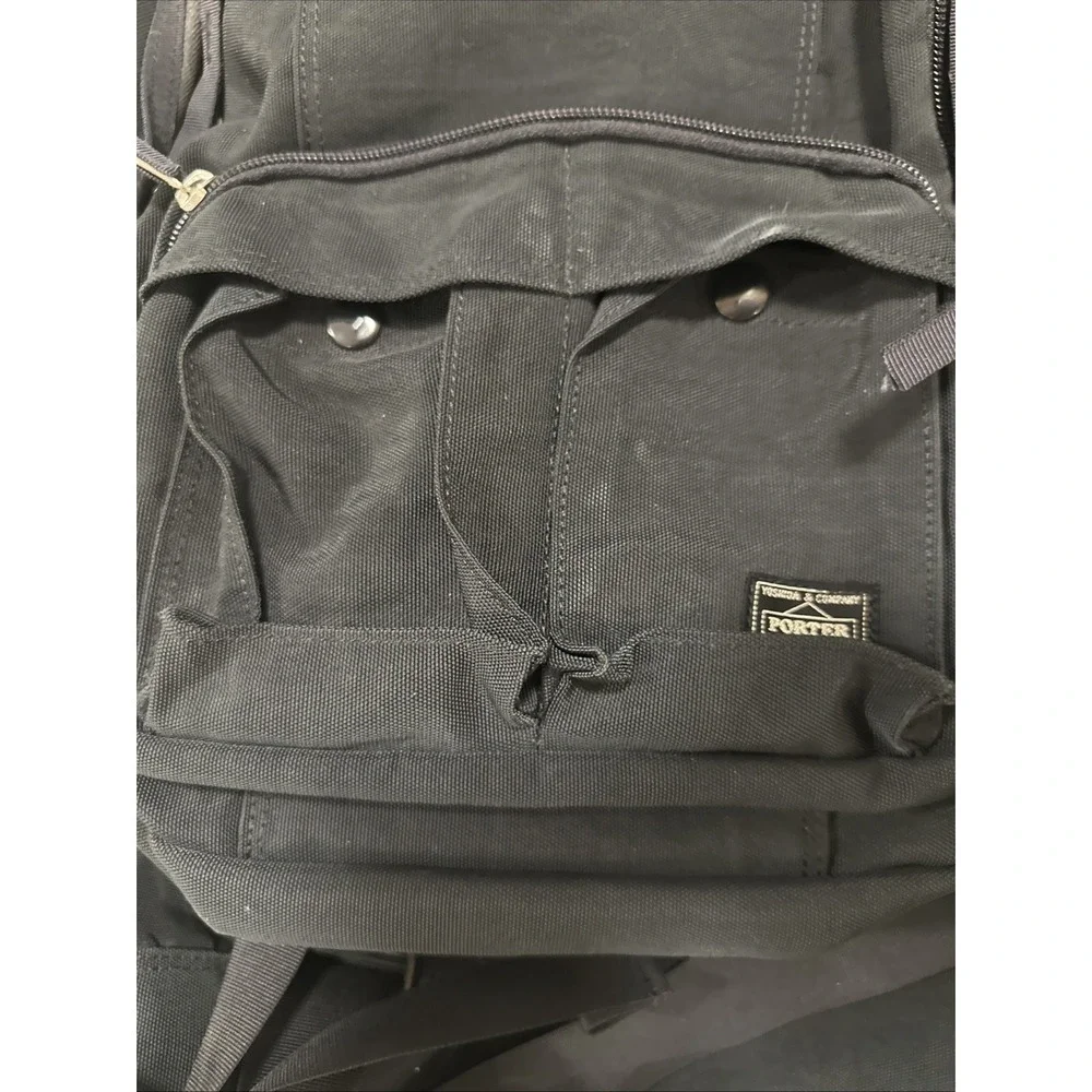 Porter Yoshida & Co Backpack Blk 3-Way Detach Outdoor Multi-Zip/Pocket Use RARE